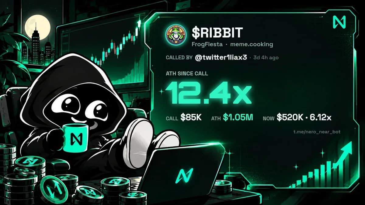 Example Nero flex card showing a 12.4x call on RIBBIT